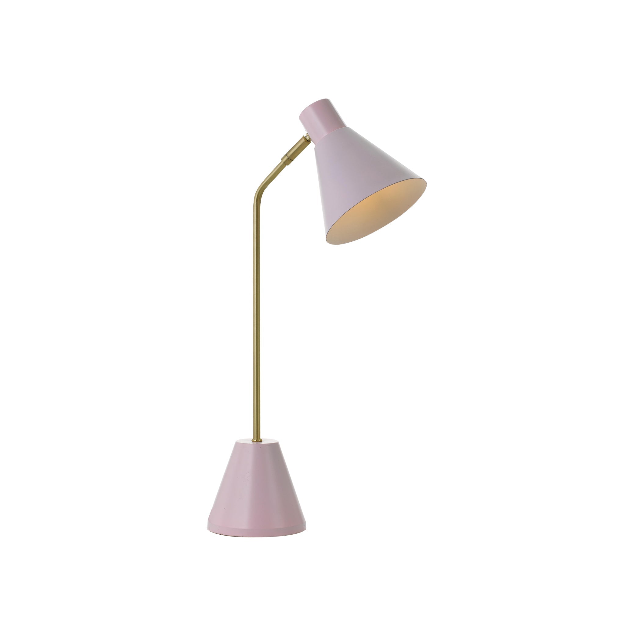 Ambia Brass with Black, White, Pink or Green Table Lamp