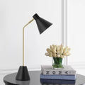 Ambia Brass with Black, White, Pink or Green Table Lamp