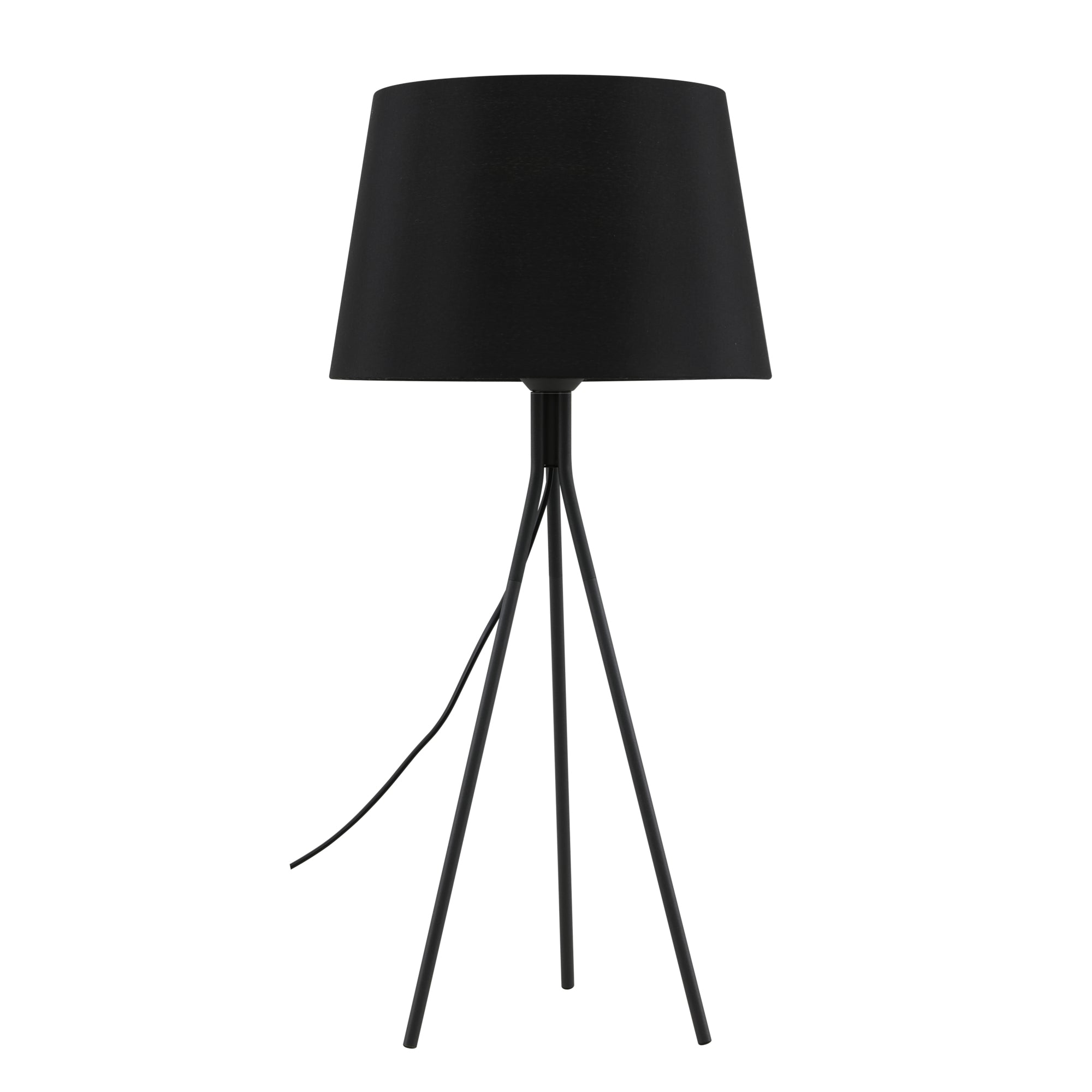 Anna Dark Grey Table Lamp with White, Blue or Black Fabric Shade