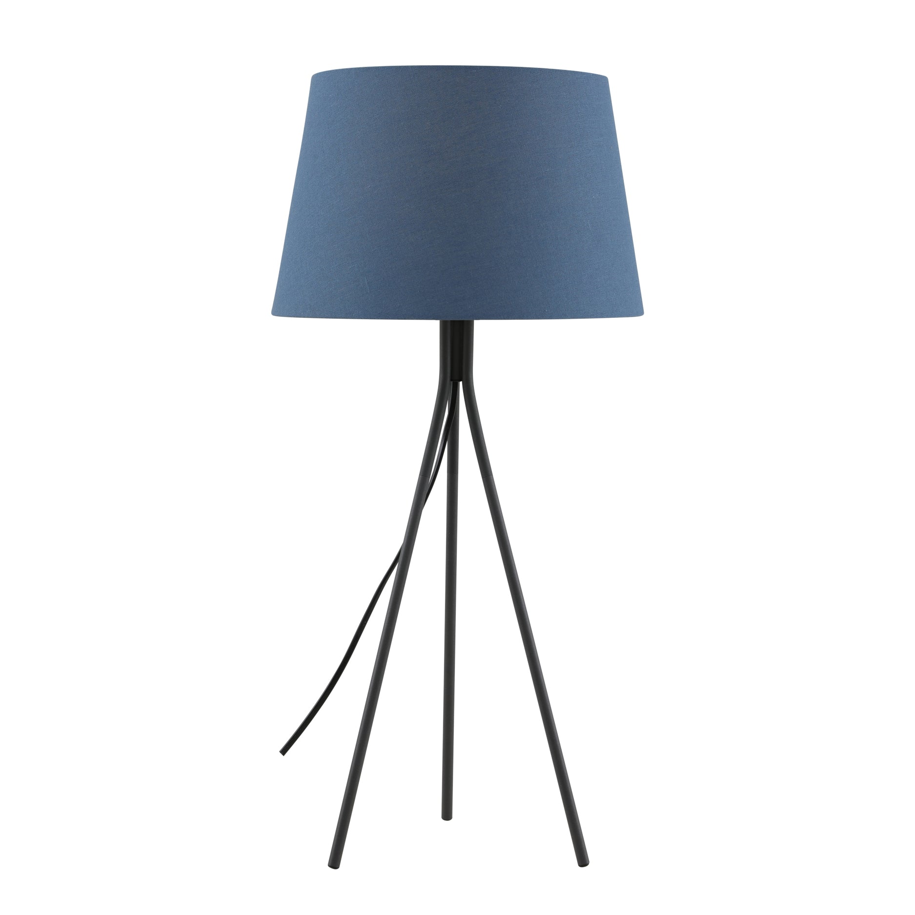 Anna Dark Grey Table Lamp with White, Blue or Black Fabric Shade