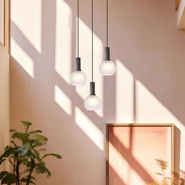 Aosta Black & Frost 15cm Pendant