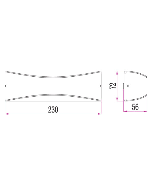 APIS: LED Exterior Surface Mounted Up/Down Wall Lights IP65