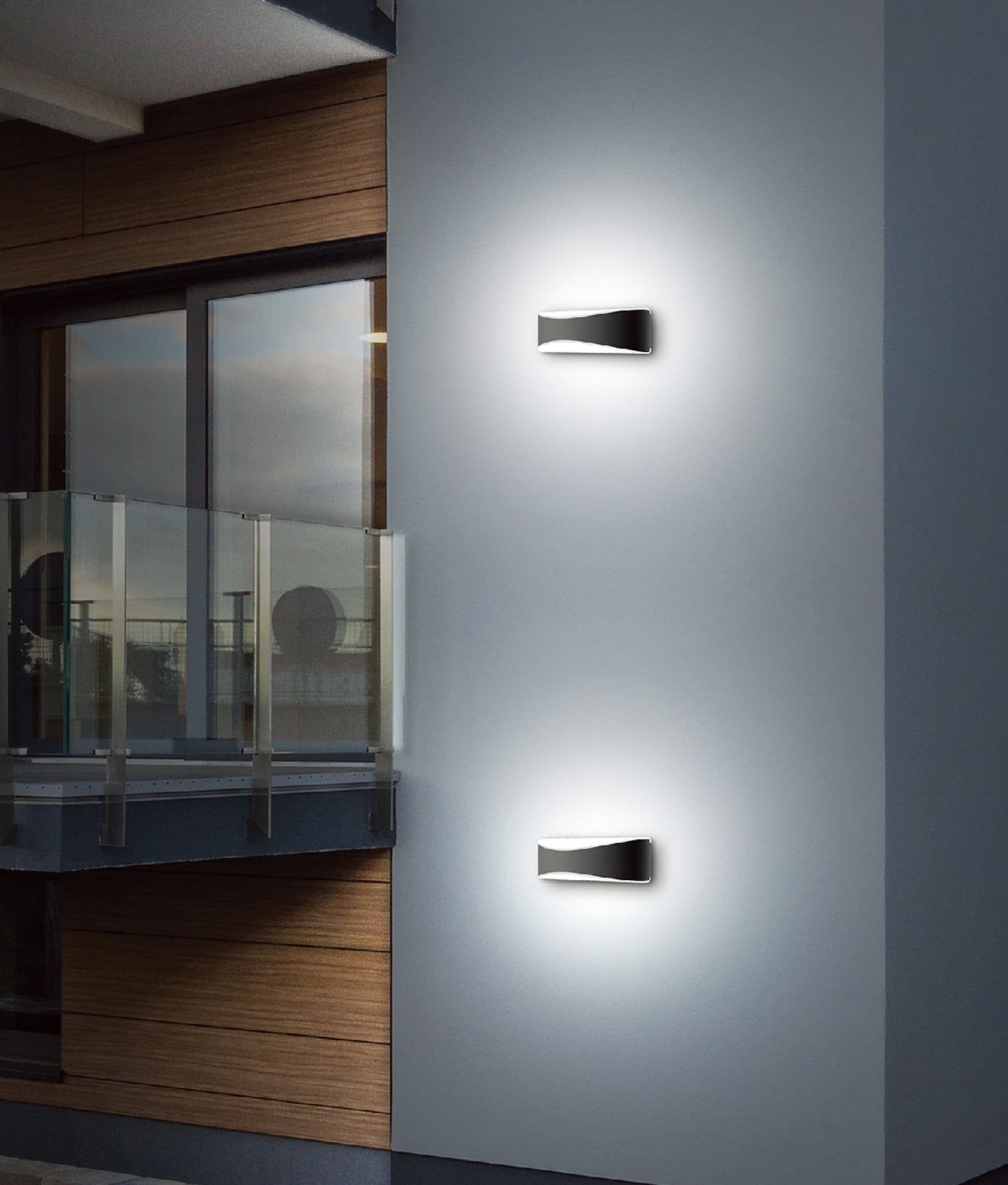 APIS: LED Exterior Surface Mounted Up/Down Wall Lights IP65