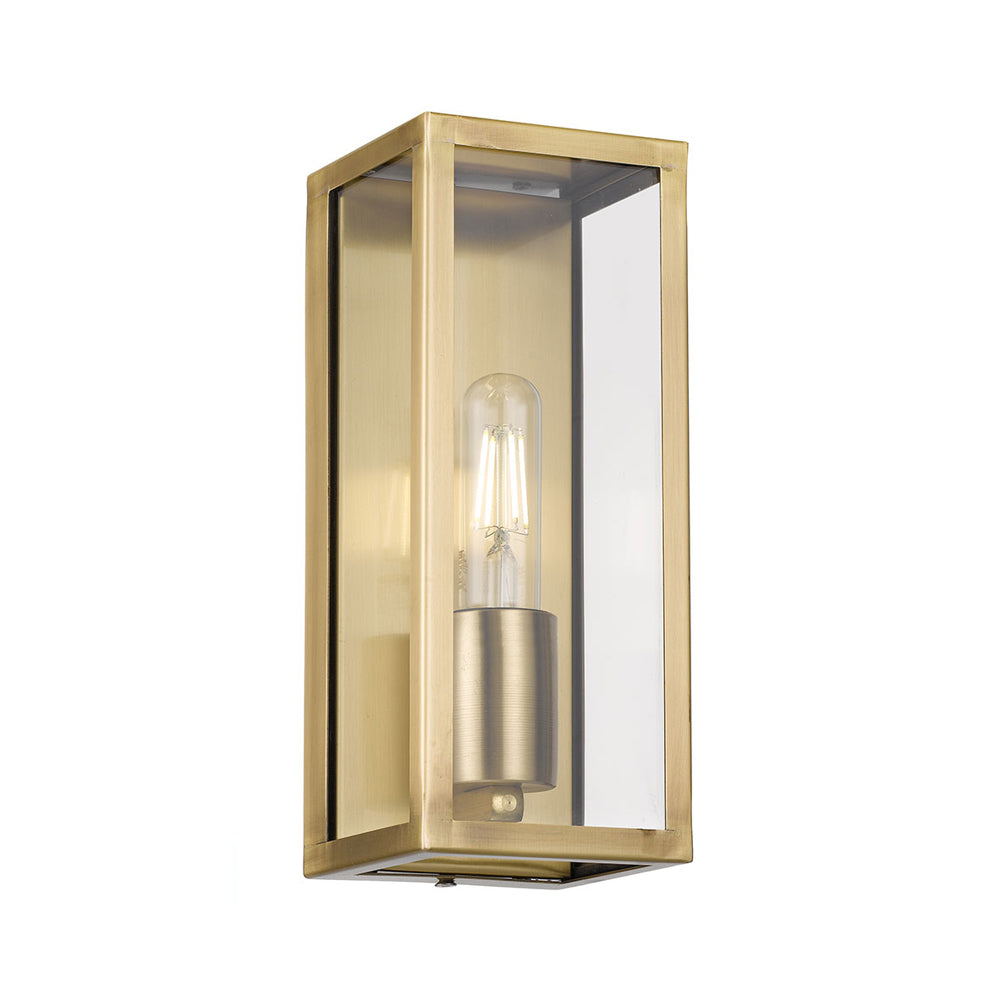 Arzano 25 Black or Antique Brass IP43 Solid Brass Exterior Wall Light