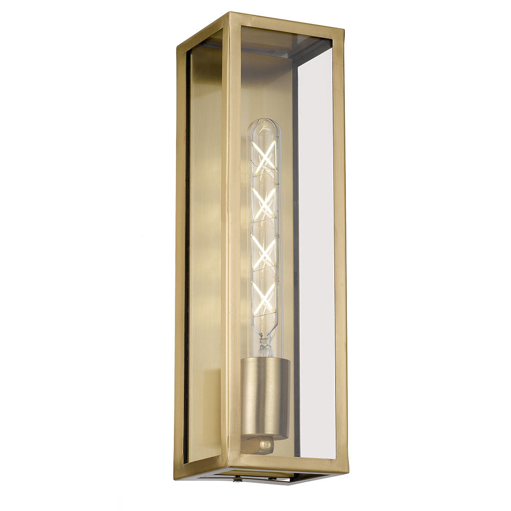 Arzano 35 Black or Antique Brass IP43 Solid Brass Exterior Wall Light