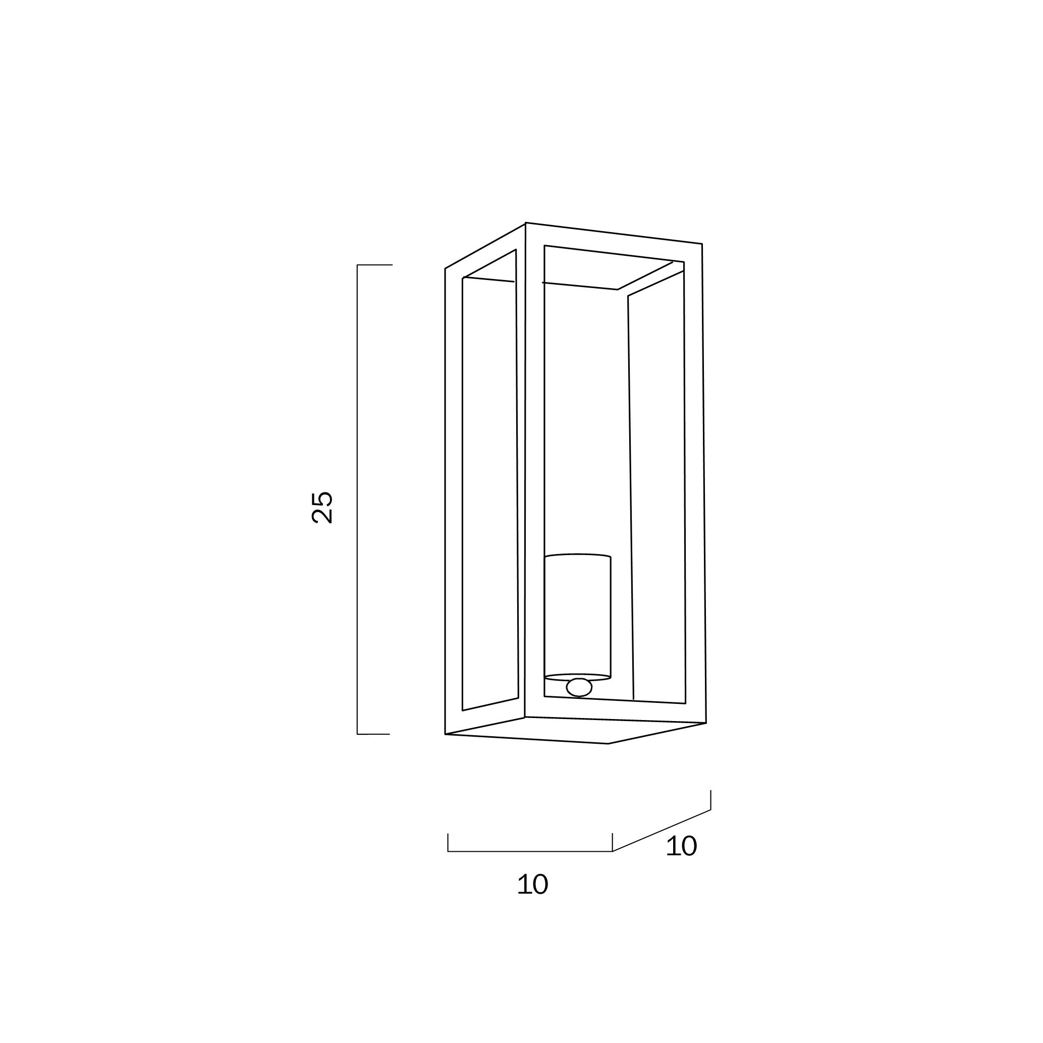 Arzano 25 Black or Antique Brass IP43 Solid Brass Exterior Wall Light