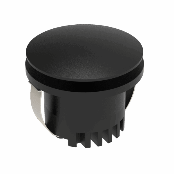 Aura 240V Round 3W LED TRIO IP20 Black Steplight