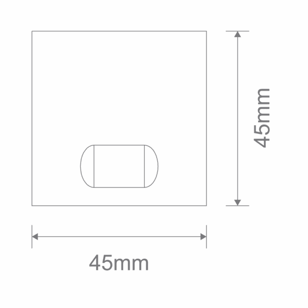 Aura 24V Square 3W LED TRIO IP20 Black Steplight