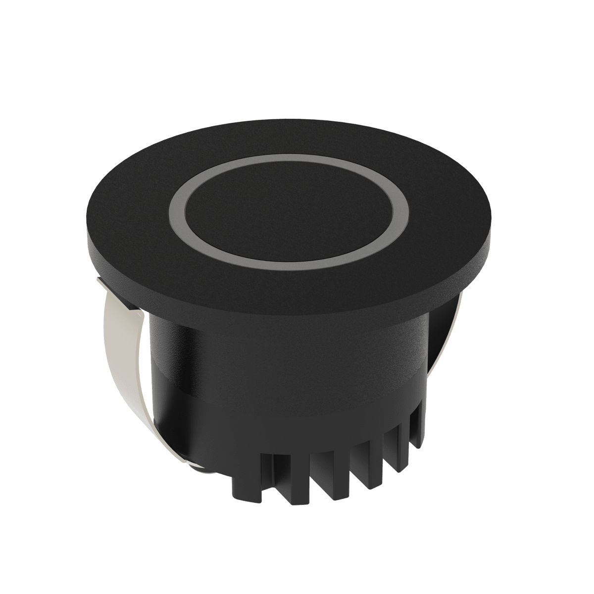 Aura 240V Round 3W LED TRIO IP20 Black Steplight