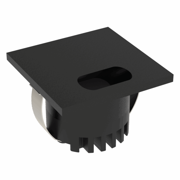 Aura 24V Square 3W LED TRIO IP20 Black Steplight