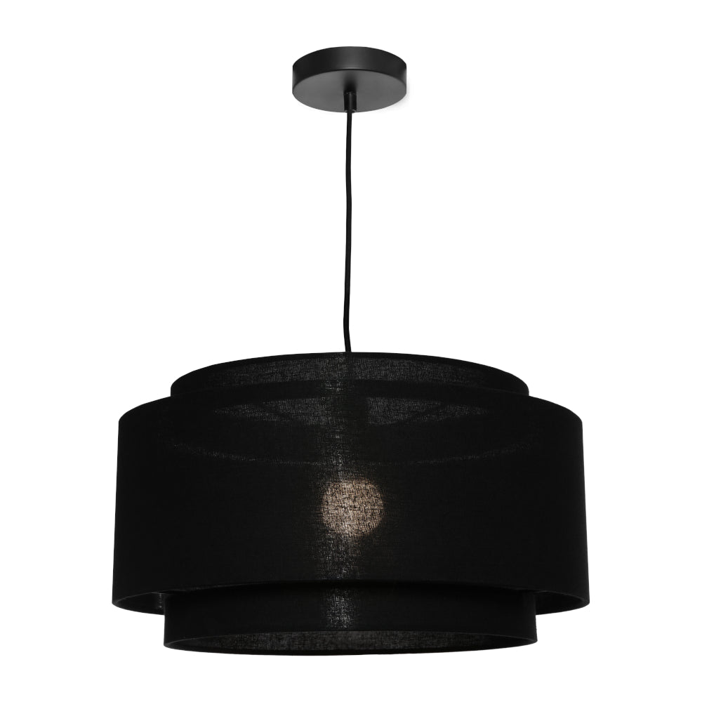 Bern 1 Light Pendant Large Black