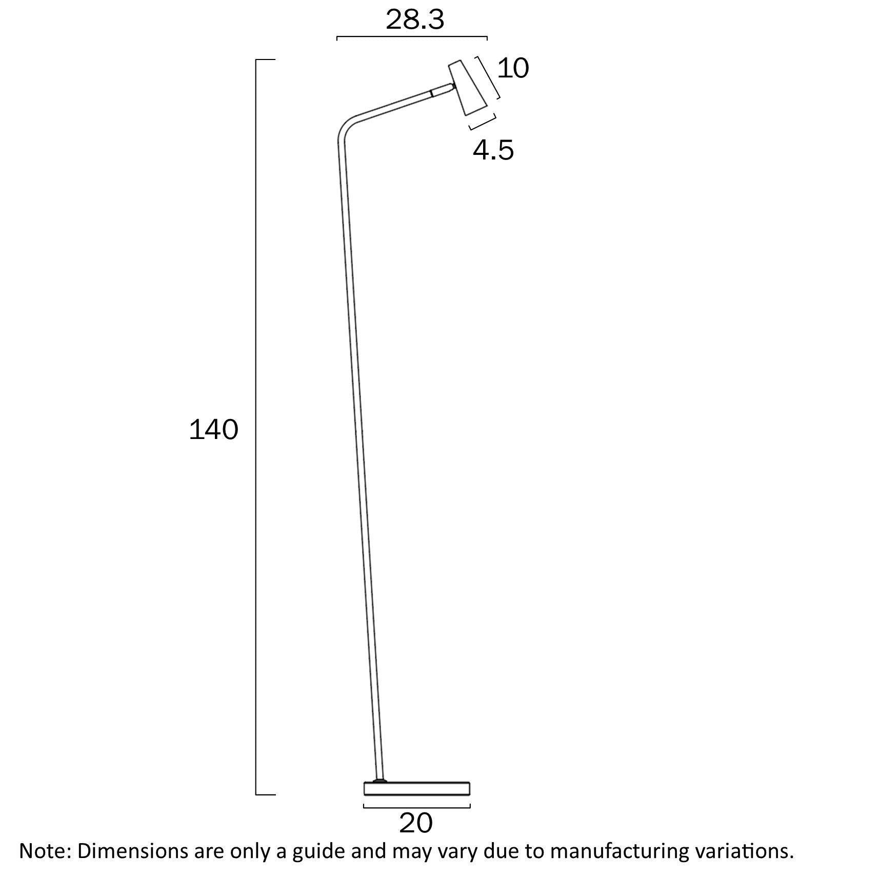 Bexley White, Green or Black 3W 3000K Floor Lamp