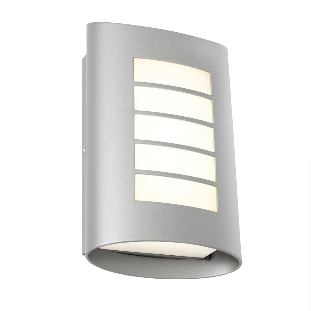 Cougar Silver Bicheno Exterior LED Wall Light IP44