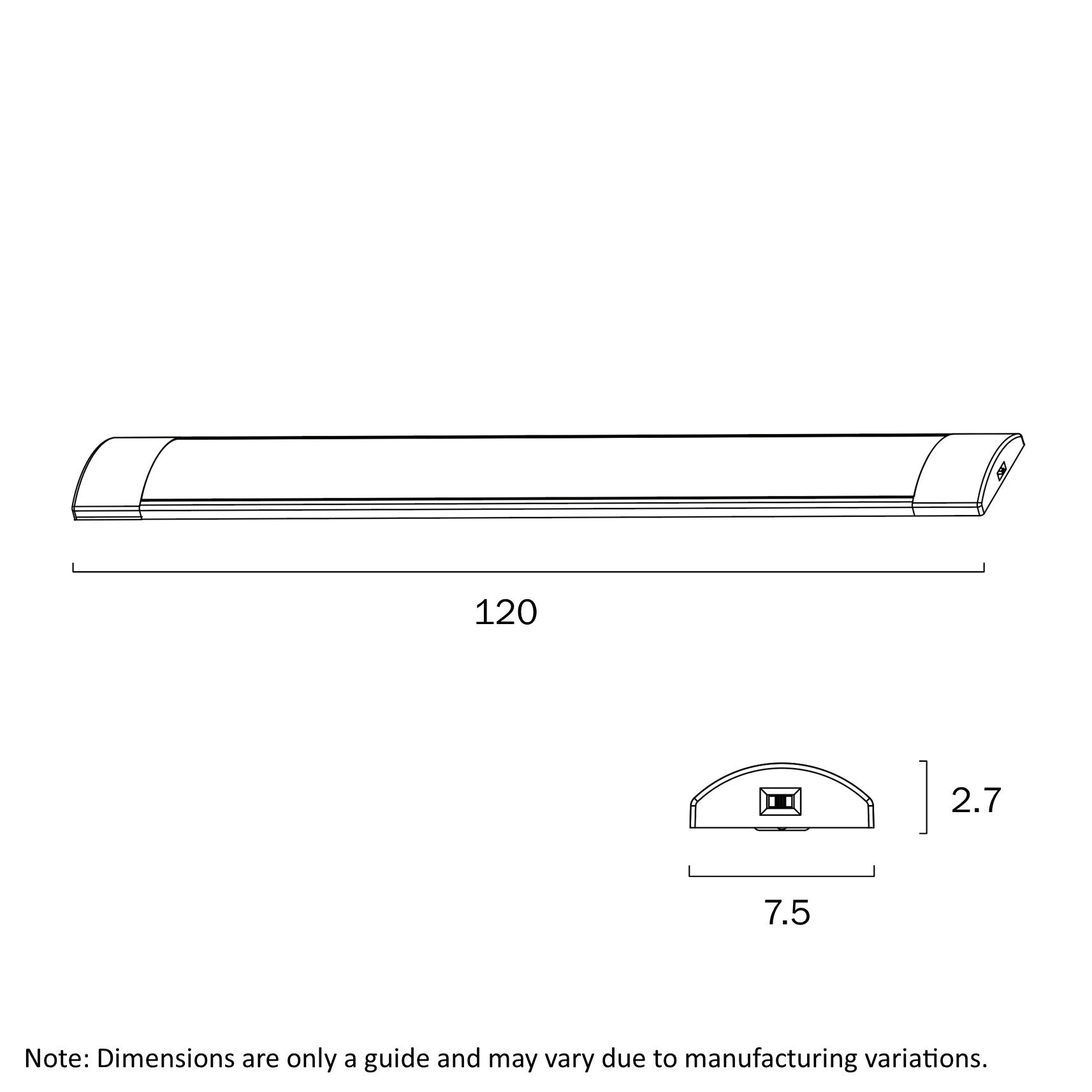 Blade White 36W 3CCT Slimline LED Batten