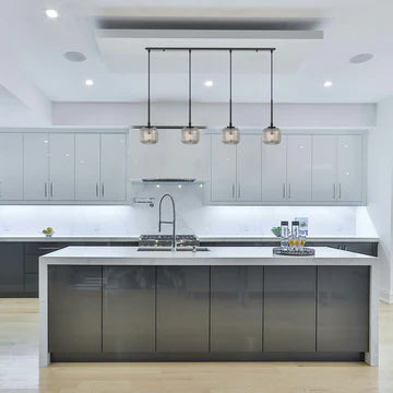 Bobo Black/Smoke or Antique Gold/Opal 4 Light Bar Pendant