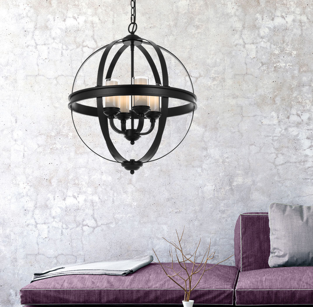 Bodum Nickel or Black 4 Light Pendant