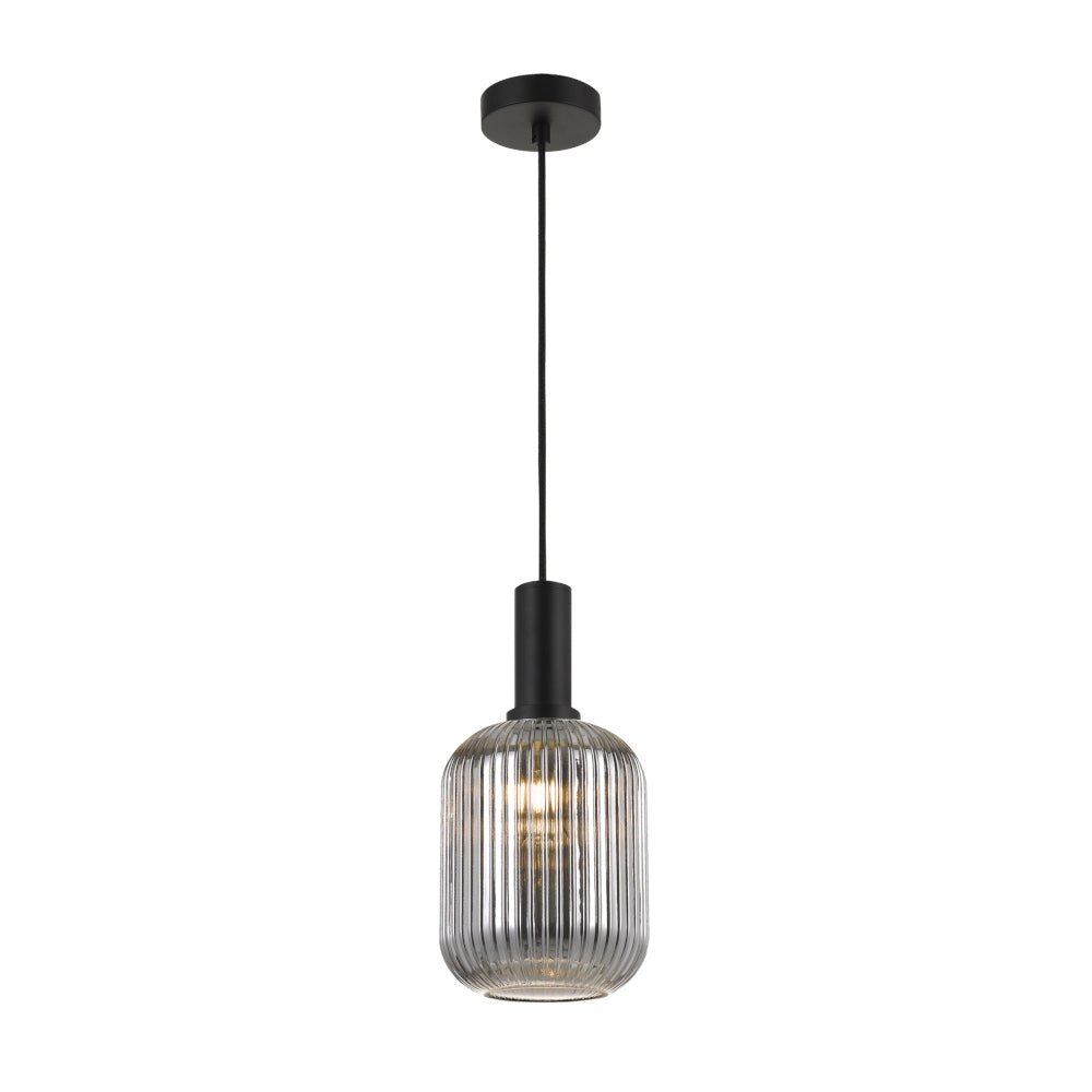Bonura 14 Nickel/Clear or Black/Smoke Glass Pendant
