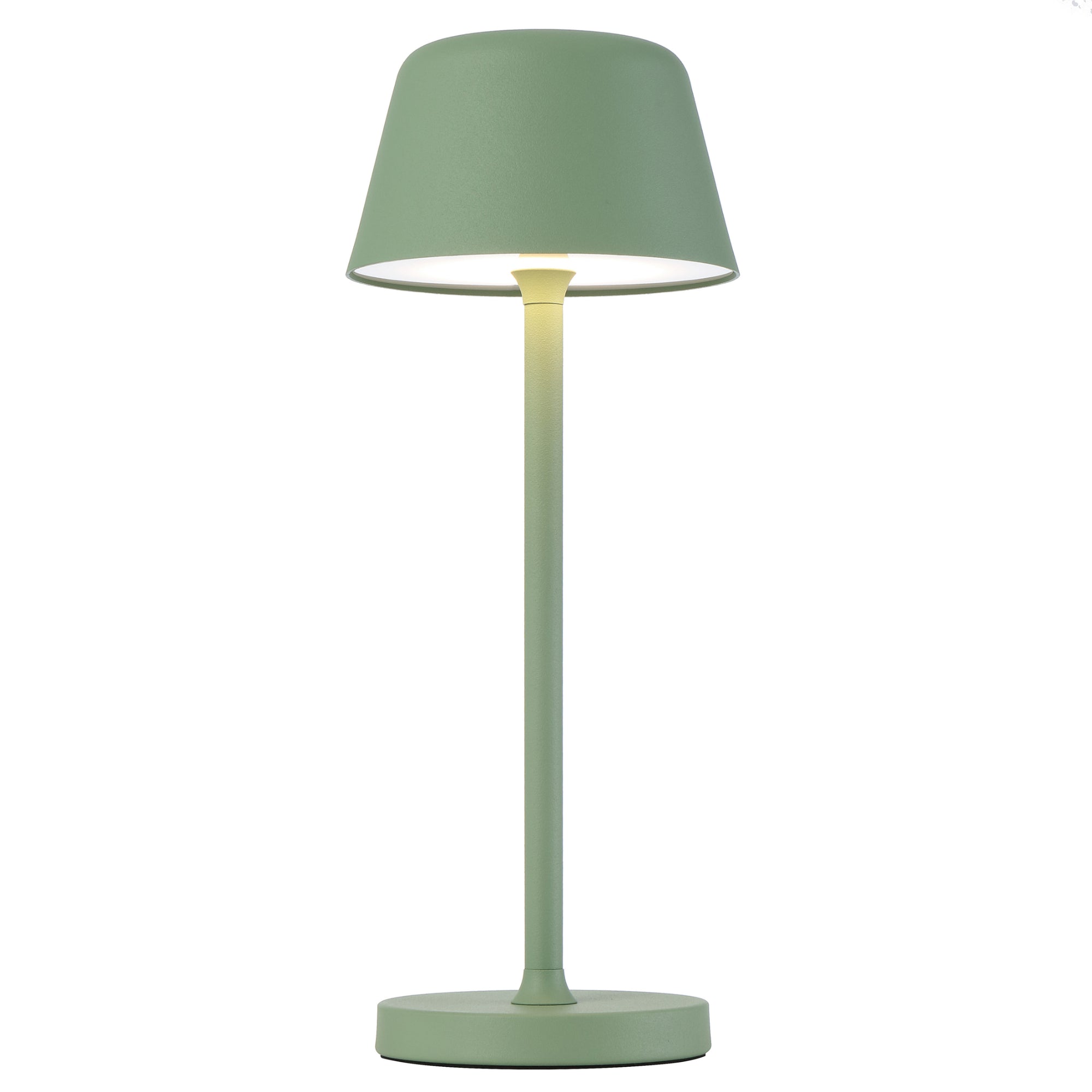 Briana White, Brown or Green 3W 3CCT Rechargeable Table Lamp