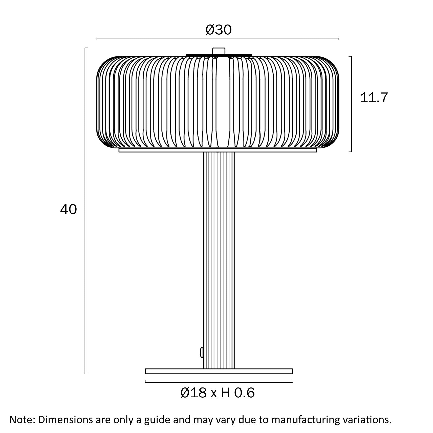 Brizo Antique Brass & Clear Ribbed Glass Touch Lamp