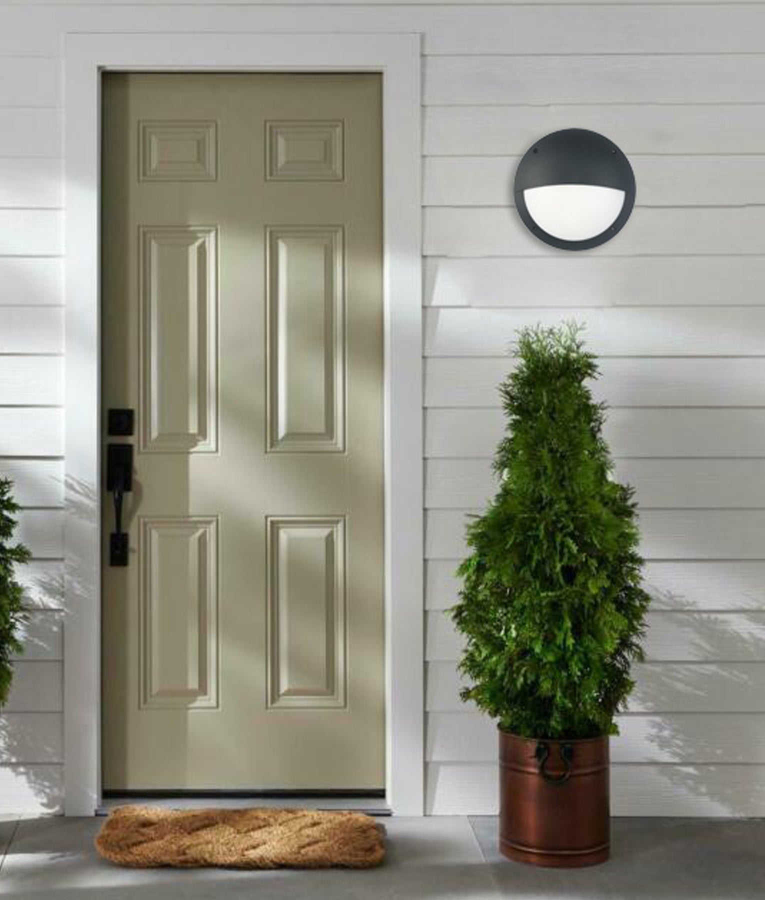 BULK: Exterior LED Eyelid Black Bulkhead Light IP66 IK10