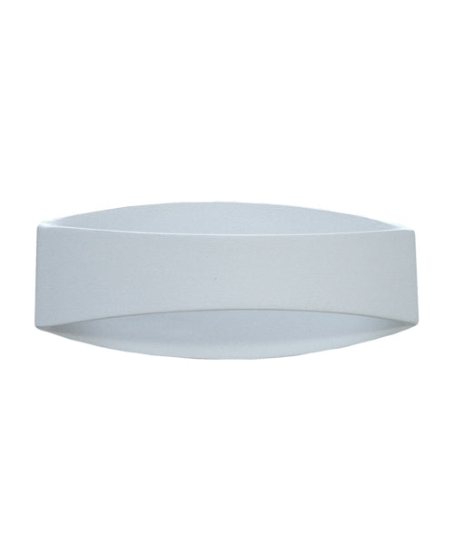 CANNES: City Series LED Interior Matte White Curved Up/Down Wall Light