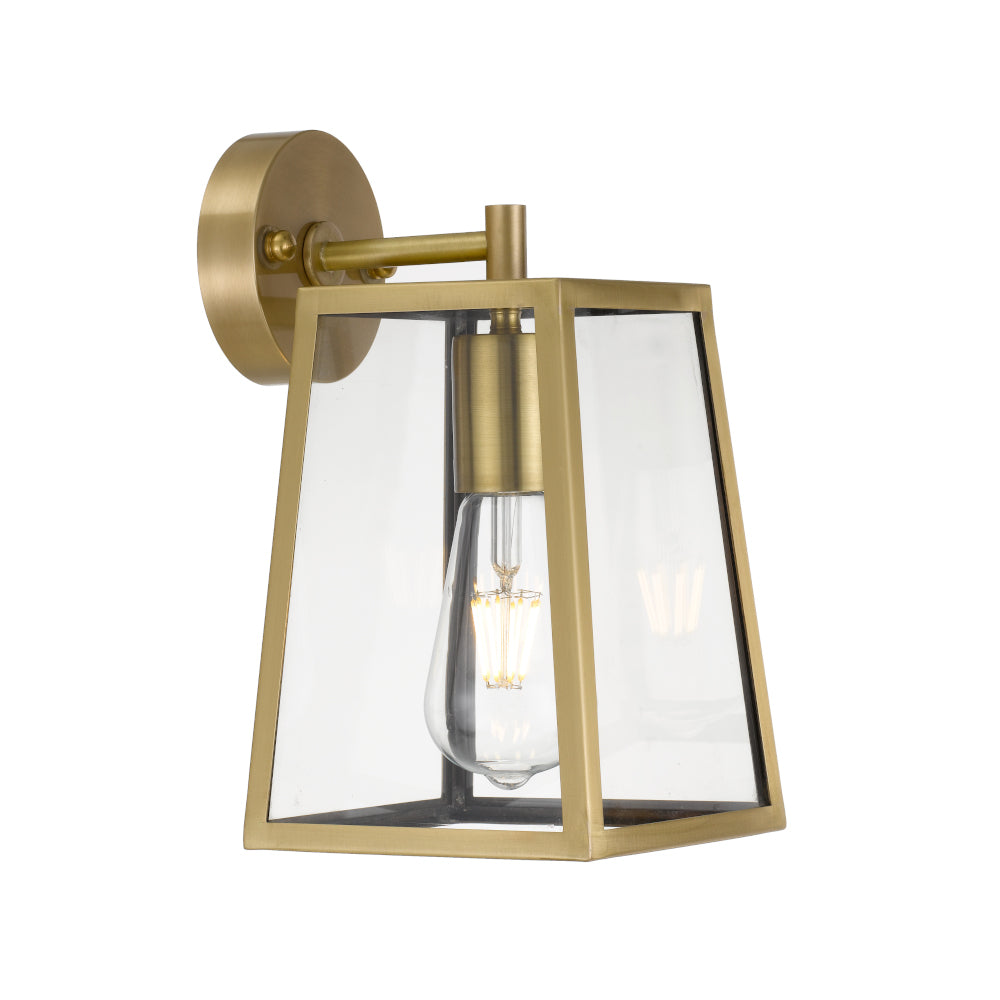 Cantena 15 Black or Antique Brass IP43 Solid Brass Exterior Wall Light