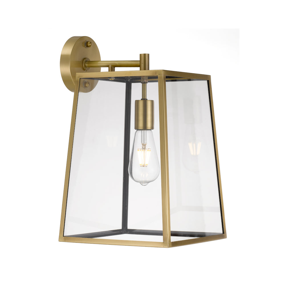 Cantena 25 Black or Antique Brass IP43 Solid Brass Exterior Wall Light