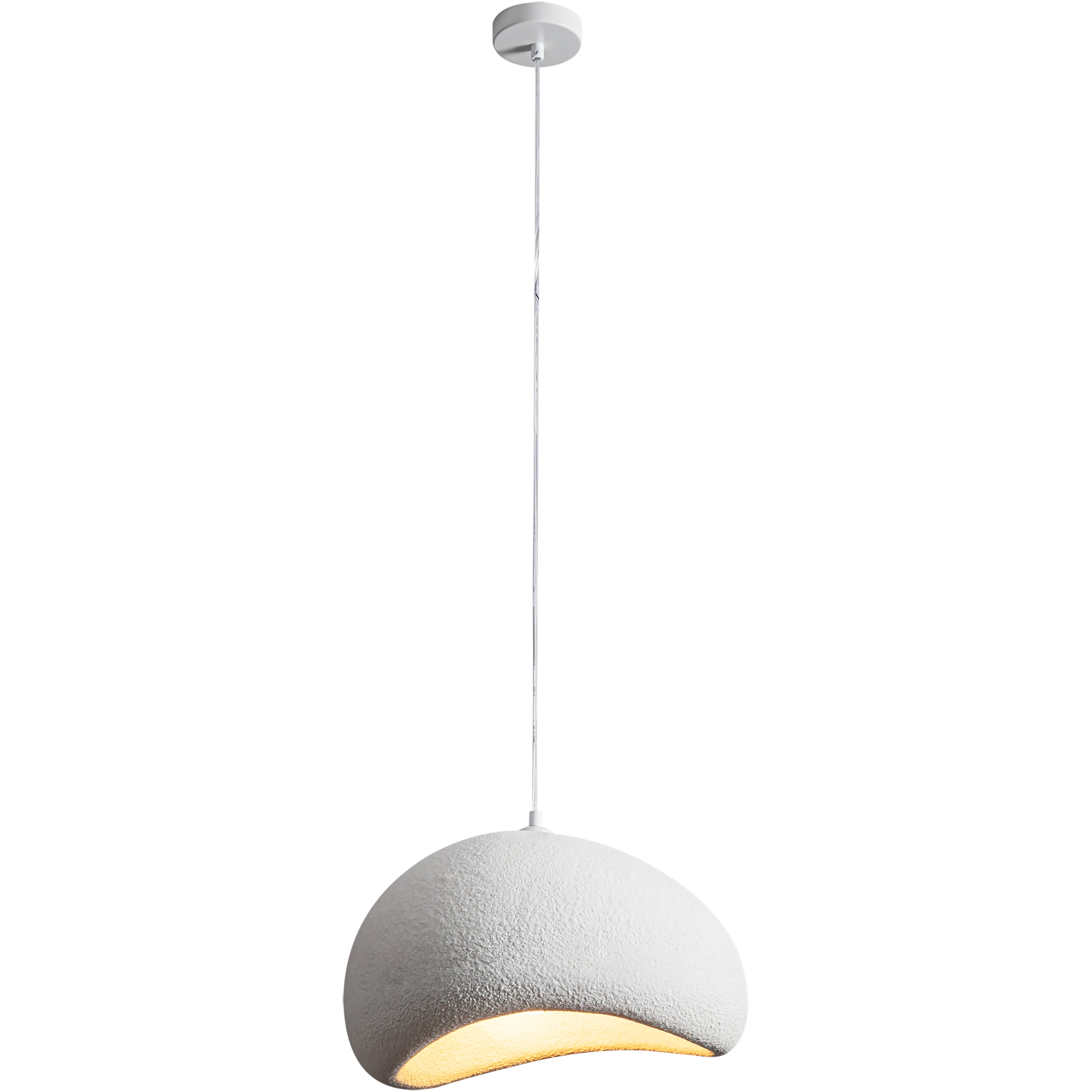 Cardinal White E27 400mm Polymer Resin Pendant