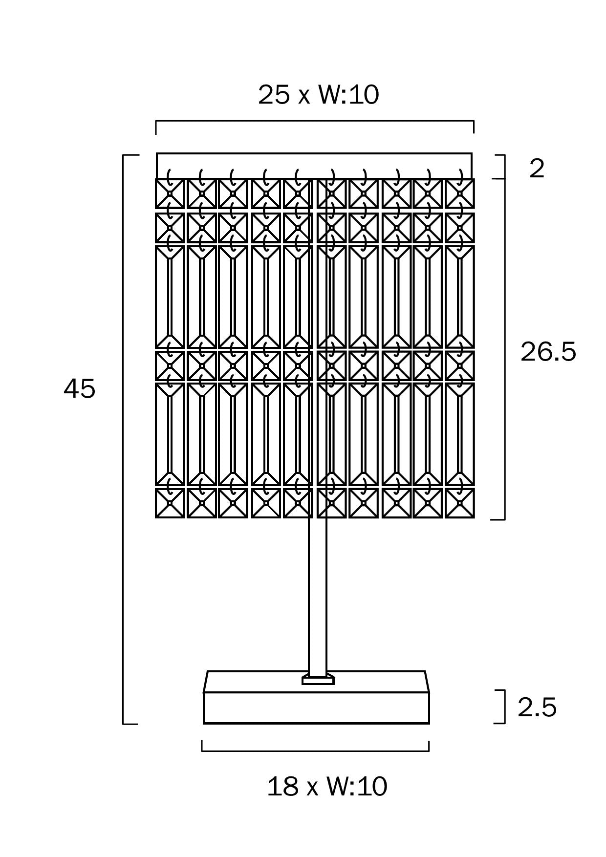 Cerone Crystal 2 Light Table Lamp in 3 Colours