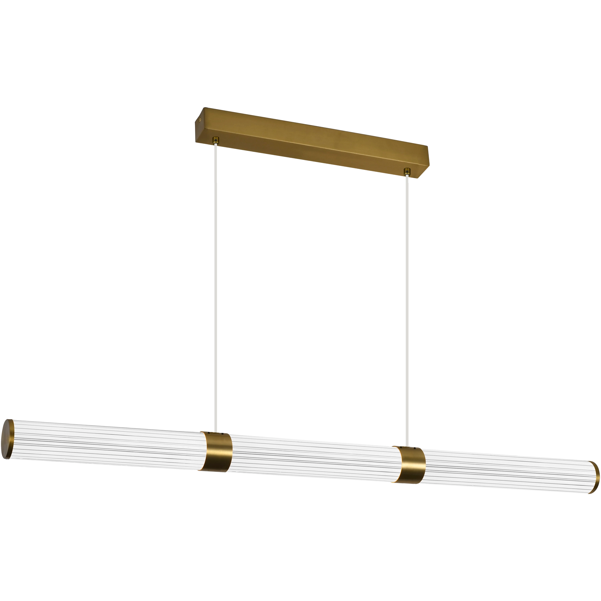 Charm Brass with Clear cord 45W CCT 1500mm Linear LED Pendant
