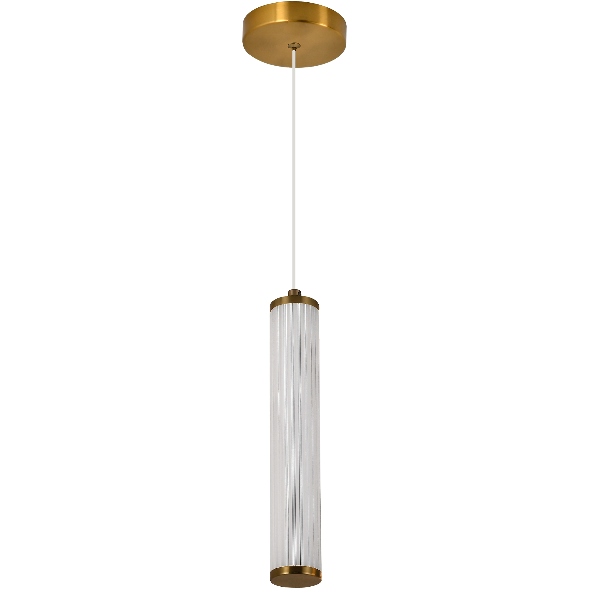 Charm Brass with Clear Cord 10W 1 Light CCT LED Pendant