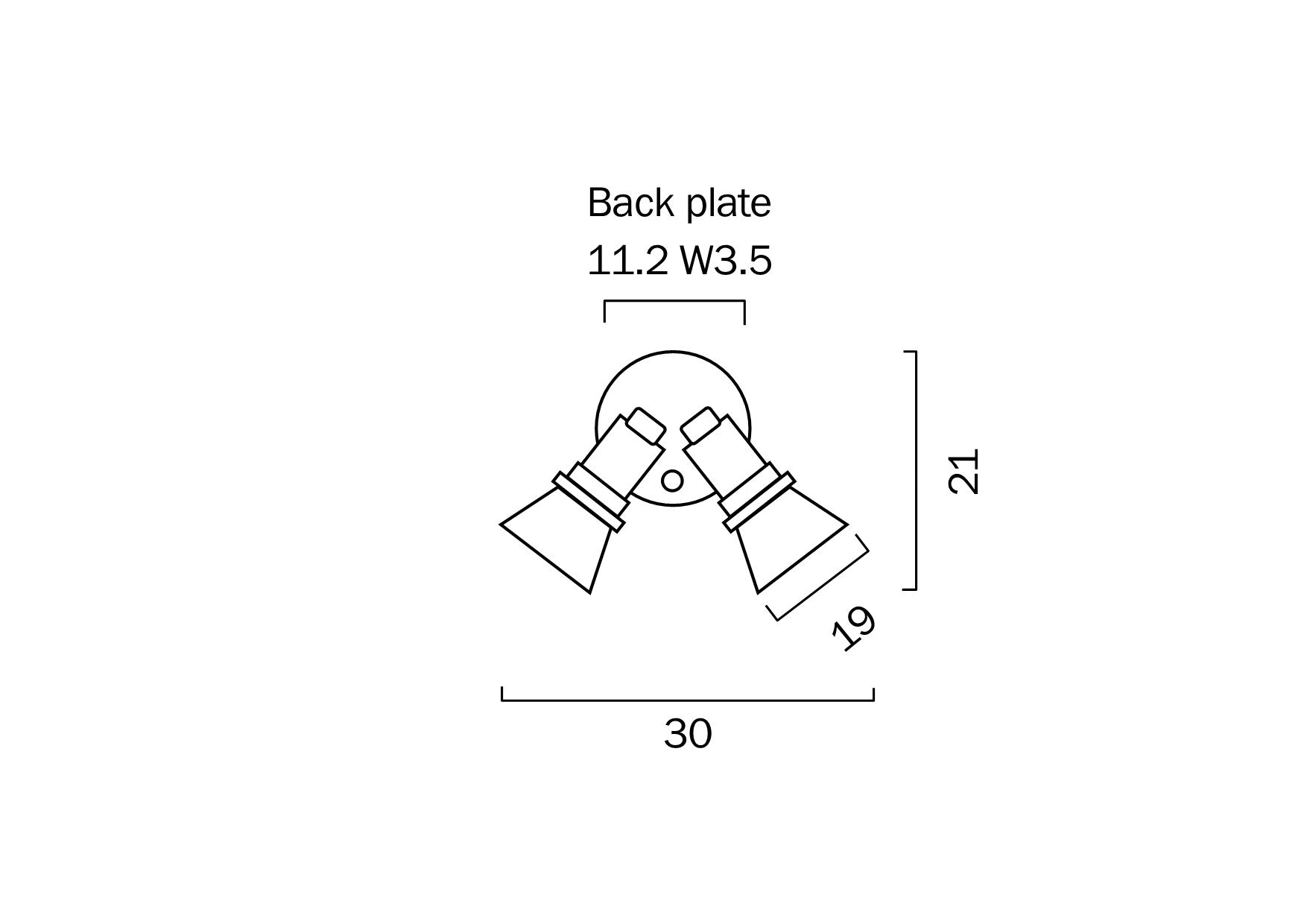 Comet Black 2 x 10W Replaceable PAR30 Flood Light