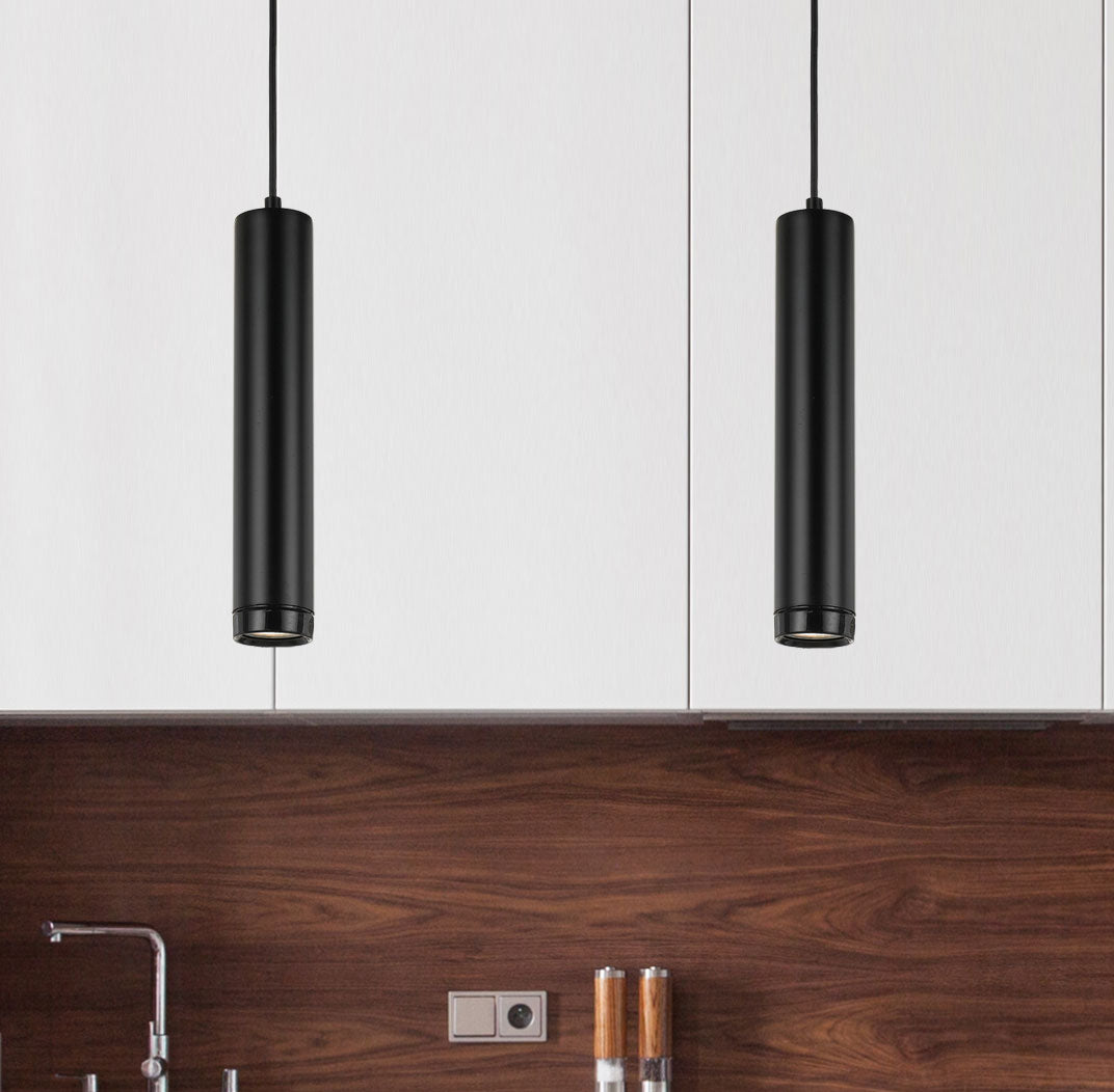 Condo Black Tubular GU10 Pendant