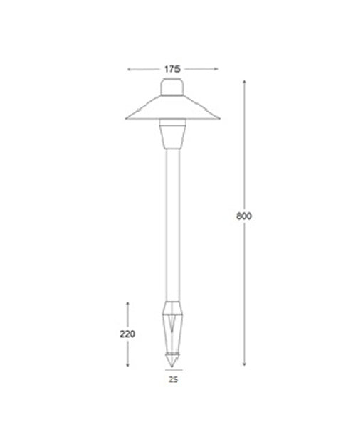 COOLIE: Exterior Coolie Rustic Brass / Matte Black Spike Lights IP54