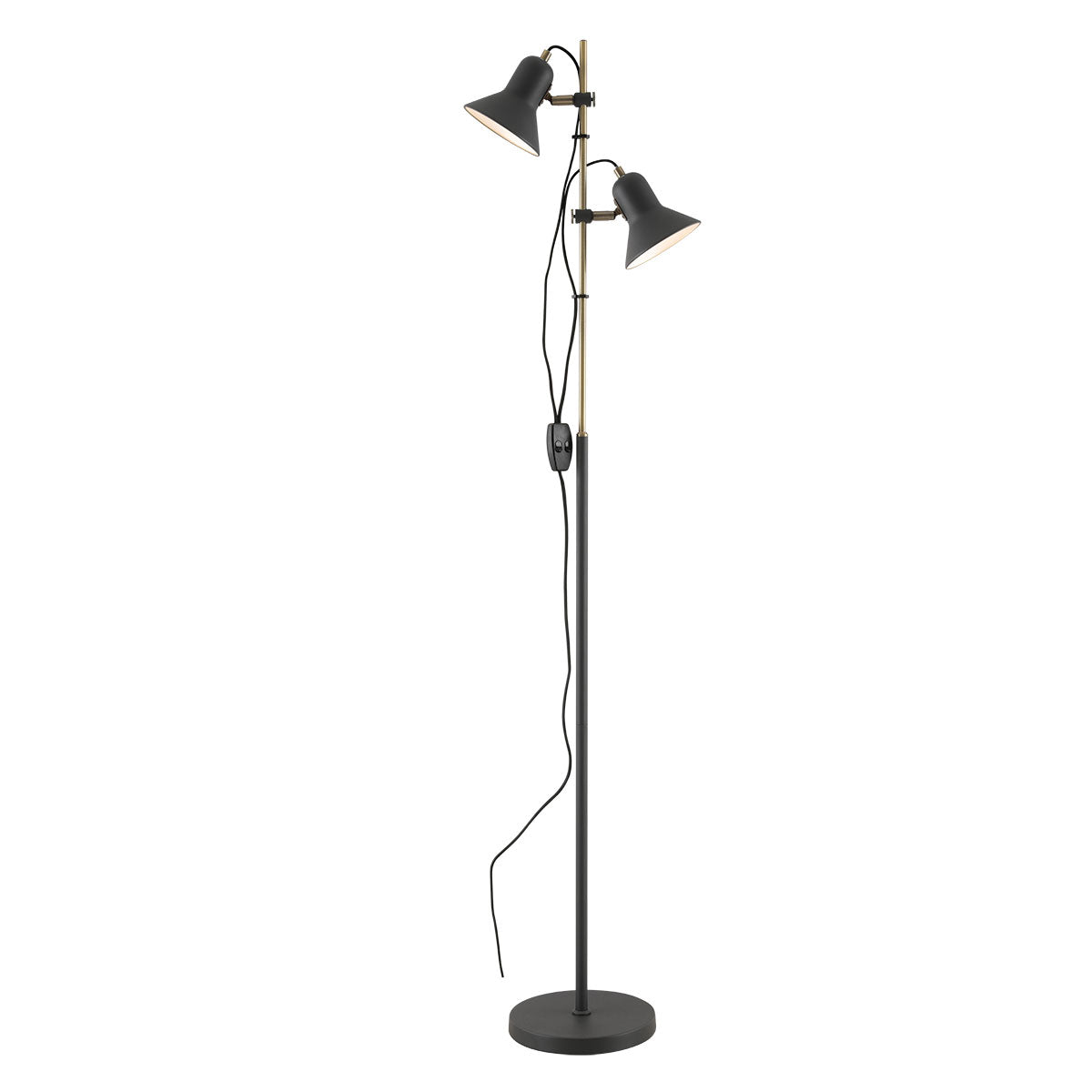 Corelli Adjustable 2 Light GU10 Floor Lamp in 4 Colours