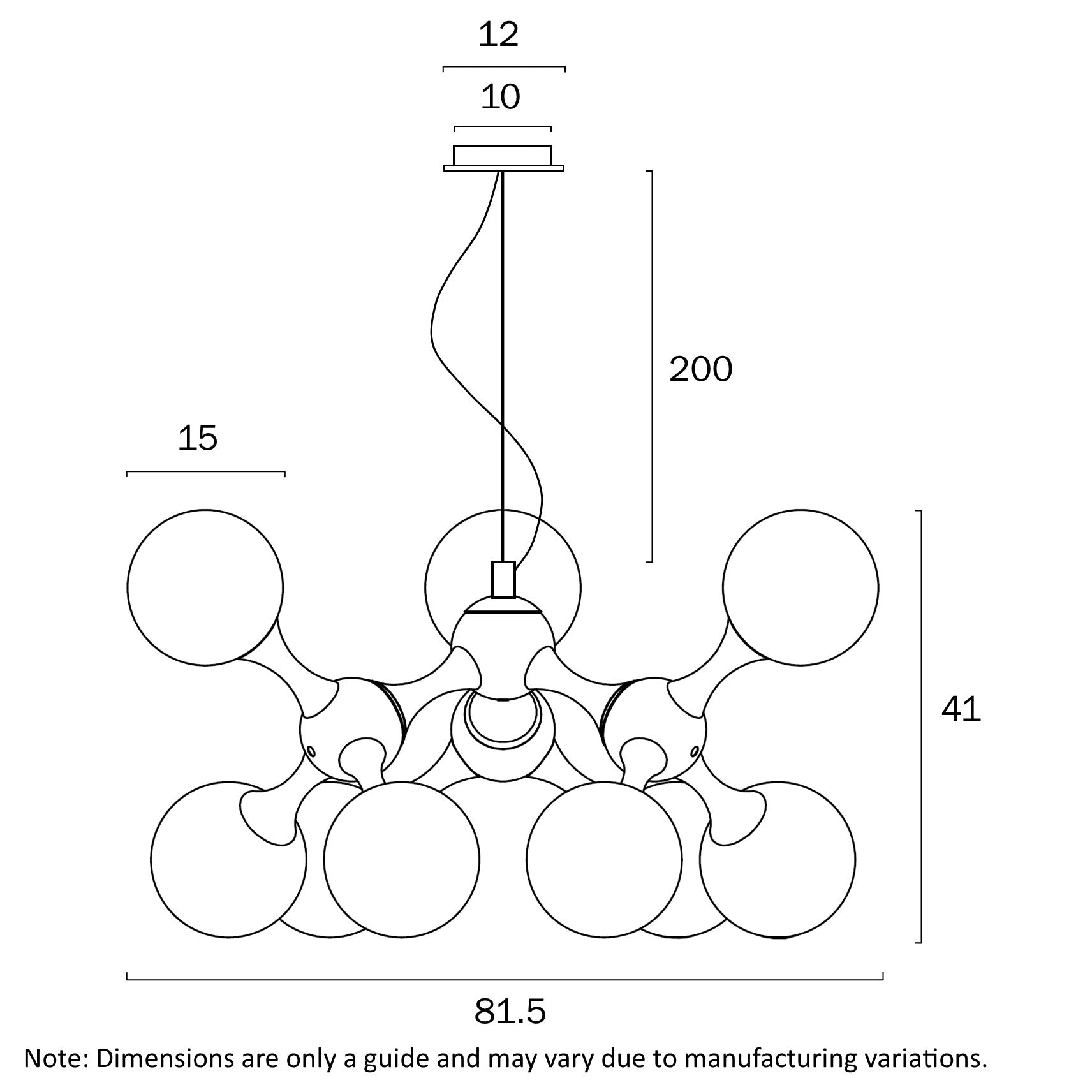Cosmic 80 Chrome & Smoked Glass 9 Light Pendant