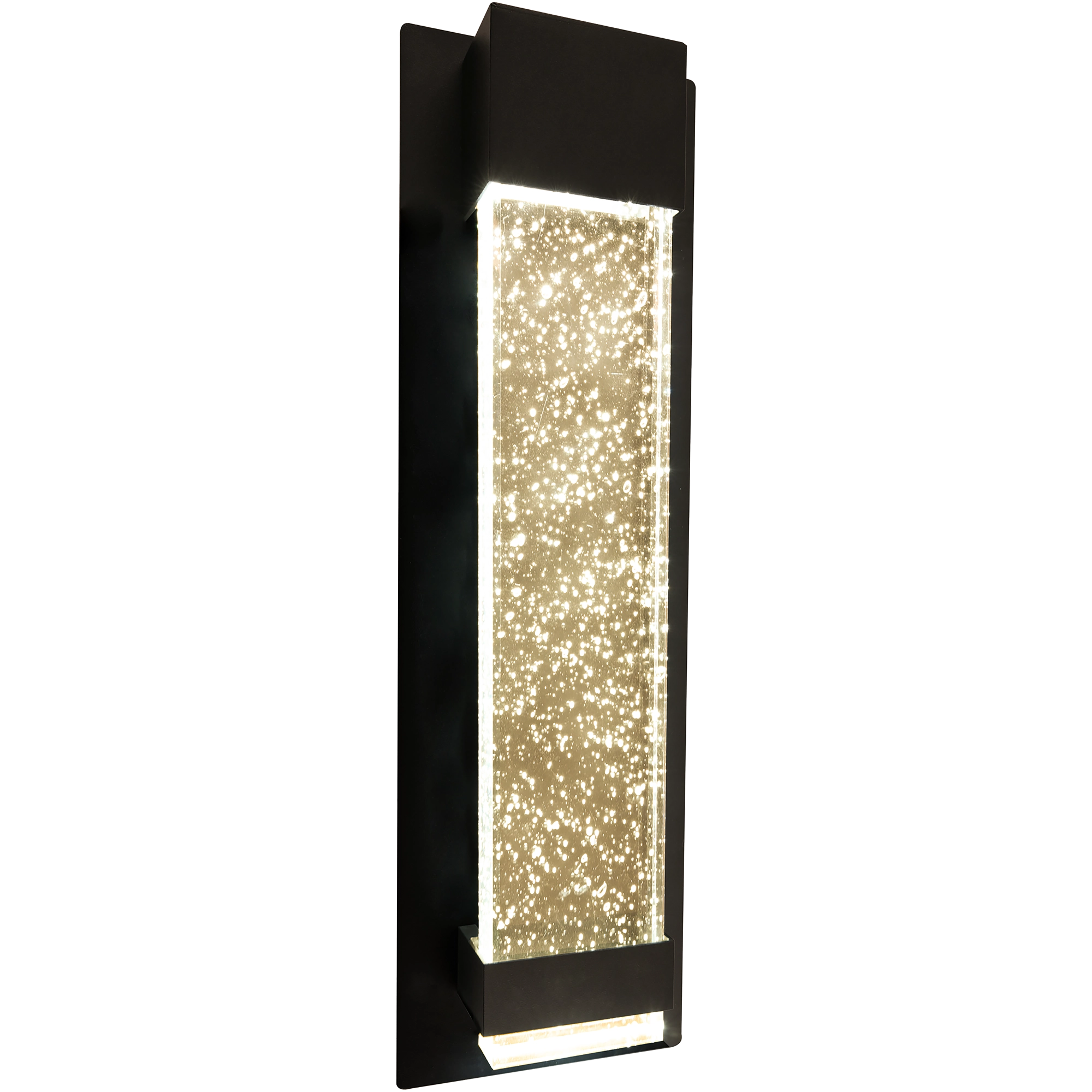 Coot Bubble Glass 300mm Exterior Wall Light LED 12W TRI Colour Non-dimmable Black IP65