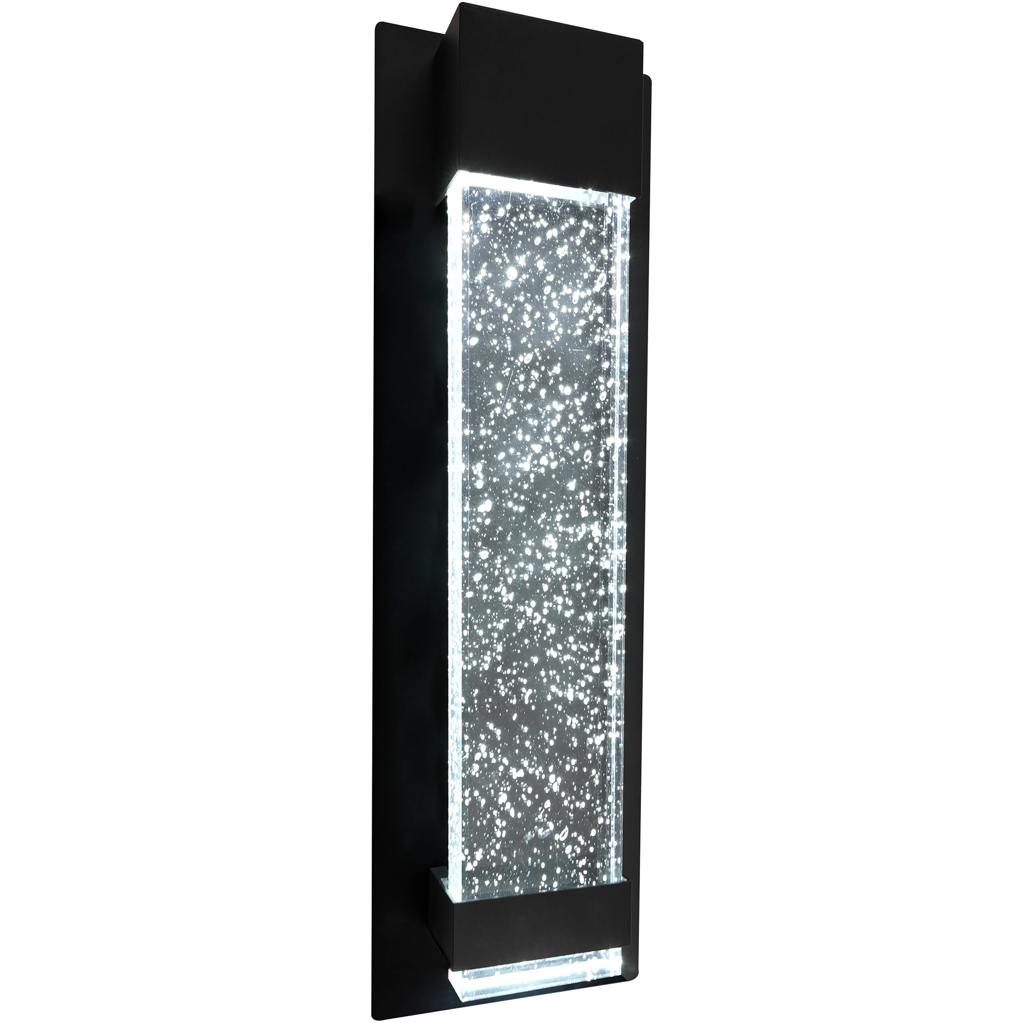 Coot Bubble Glass 300mm Exterior Wall Light LED 12W TRI Colour Non-dimmable Black IP65