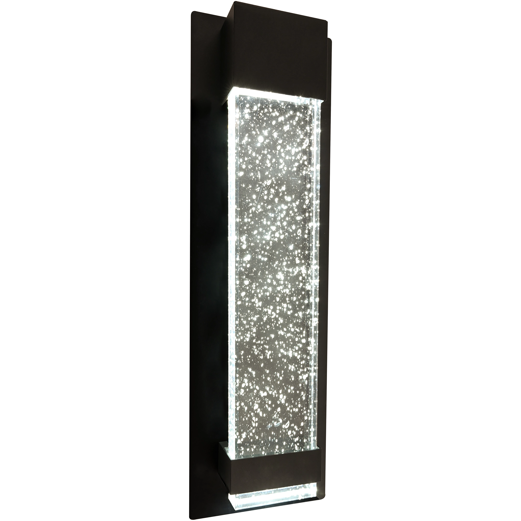 Coot Bubble Glass 400mm Exterior Wall Light LED 12W TRI Colour Non-dimmable Black IP65