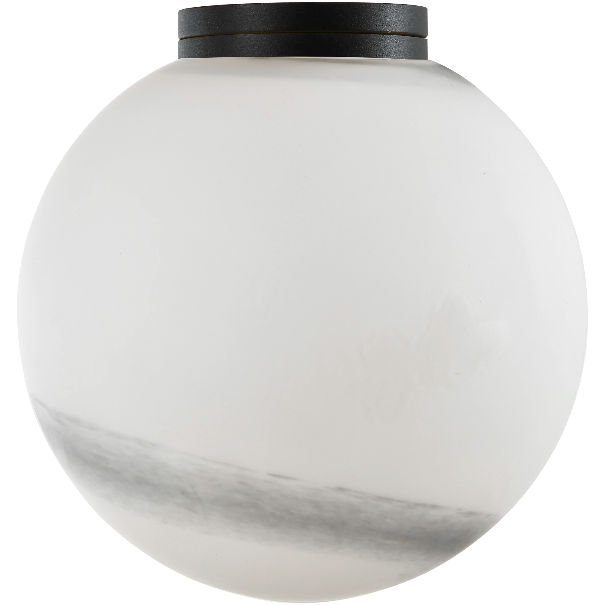 Crest Orb Ø120 Wall Light G9 Black with Alabaster IP44