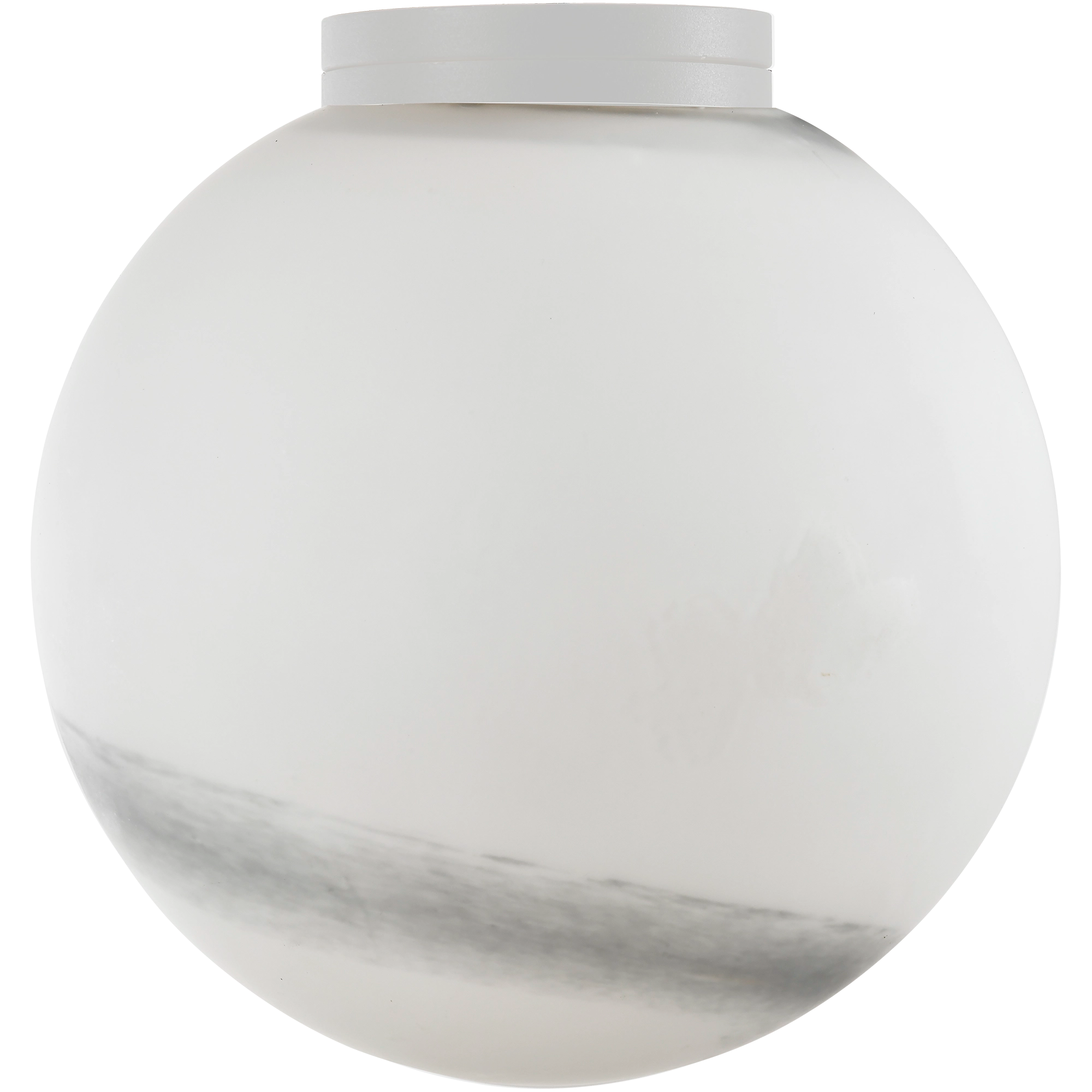 Crest Orb Ø120 Wall Light G9 White with Alabaster IP44