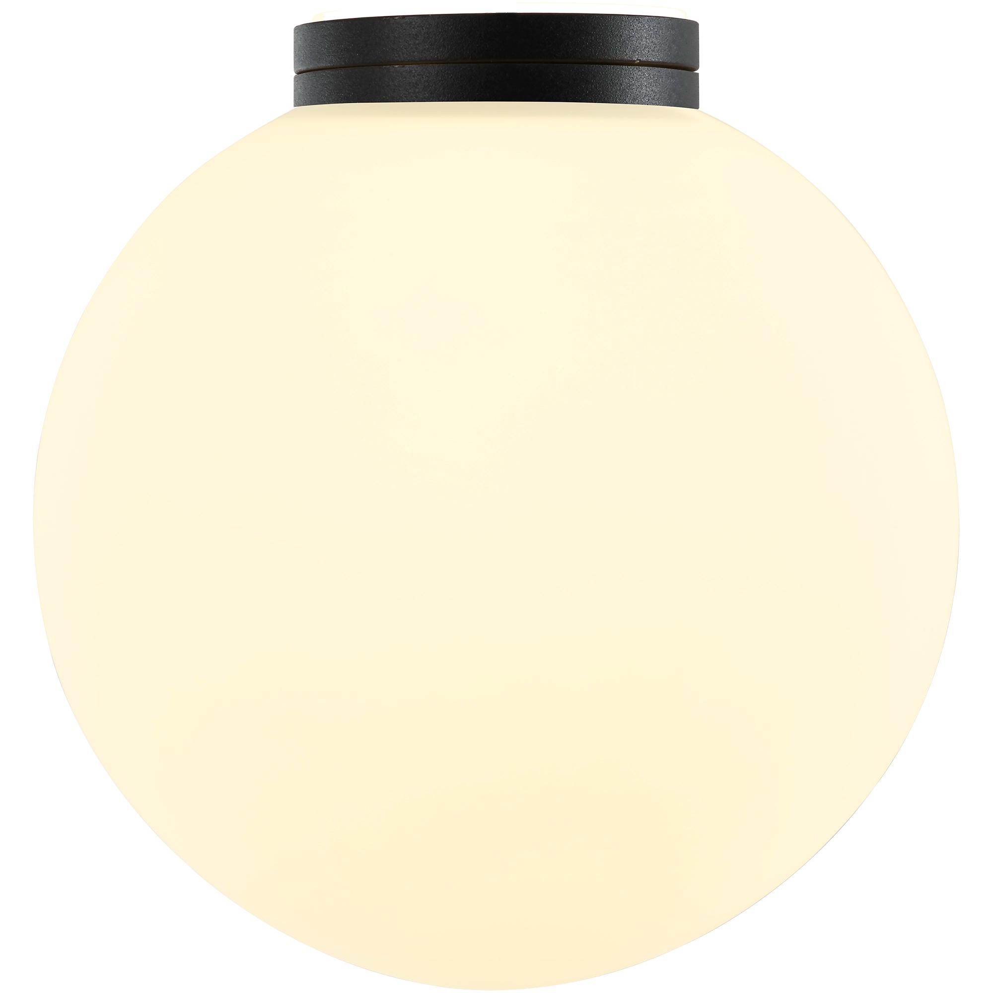 Crest Orb Ø120 Wall Light G9 Black with Opal IP44