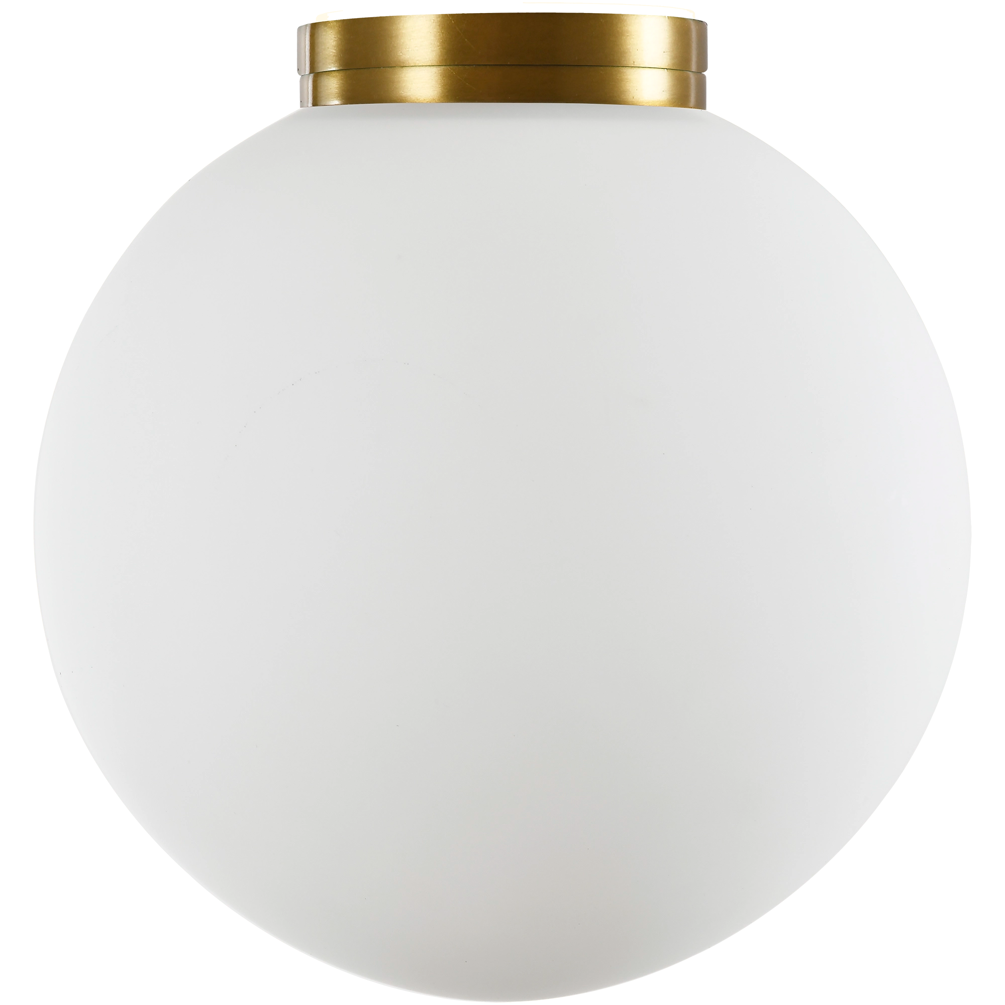 Crest Orb Ø120 Wall Light G9 Brass with Opal IP44