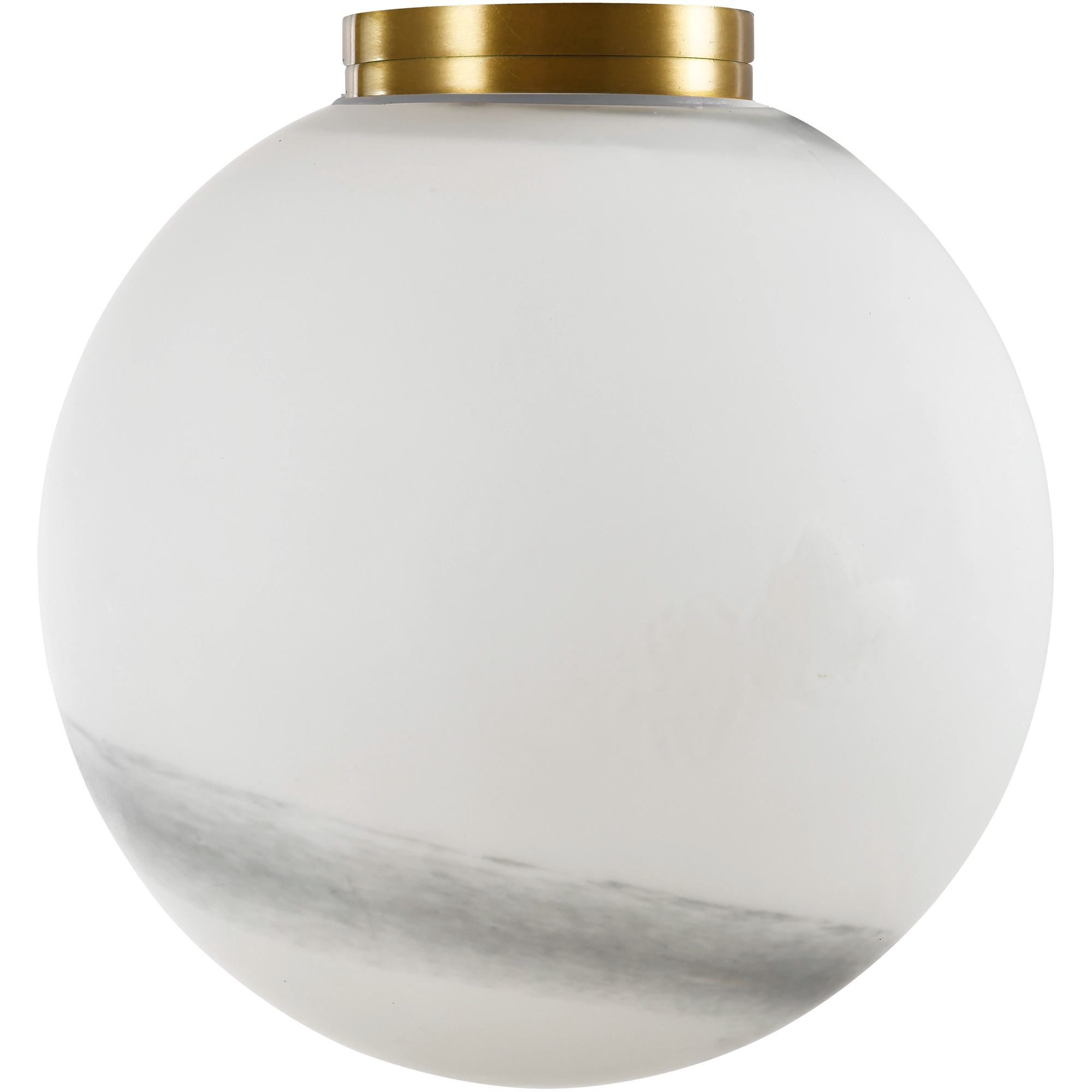 Crest Orb Ø140 Wall Light G9 Brass with Alabaster IP44