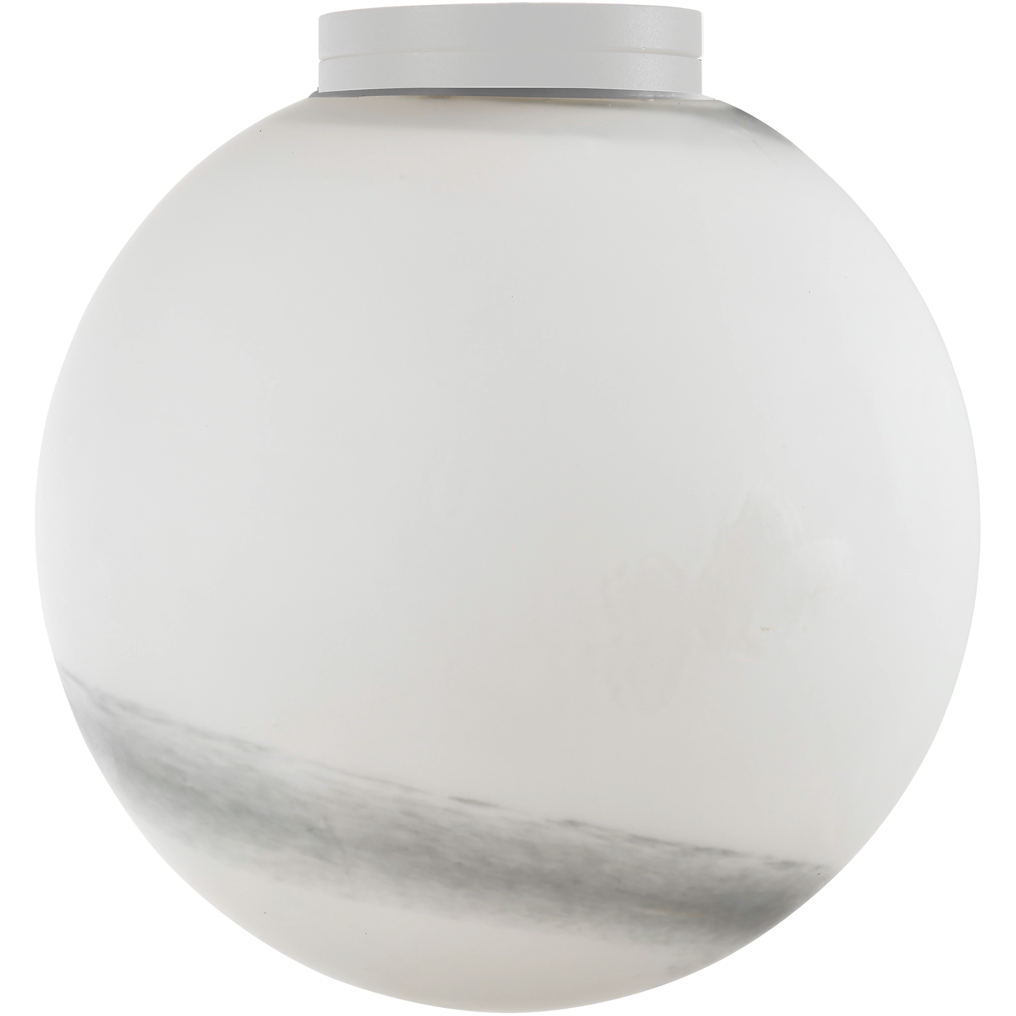 Crest Orb Ø140 Wall Light G9 White with Alabaster IP44