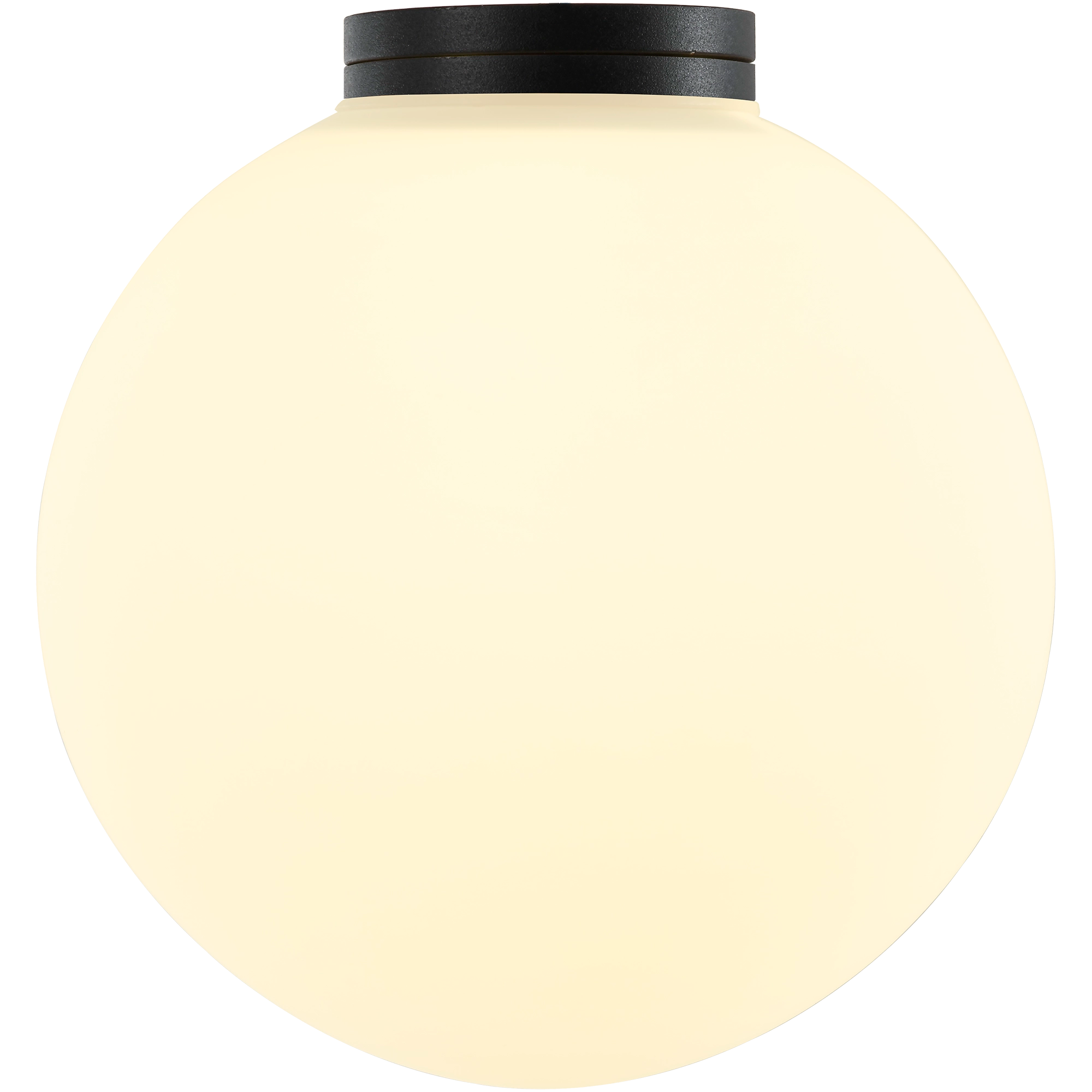 Crest Orb Ø140 Wall Light G9 Black with Opal IP44