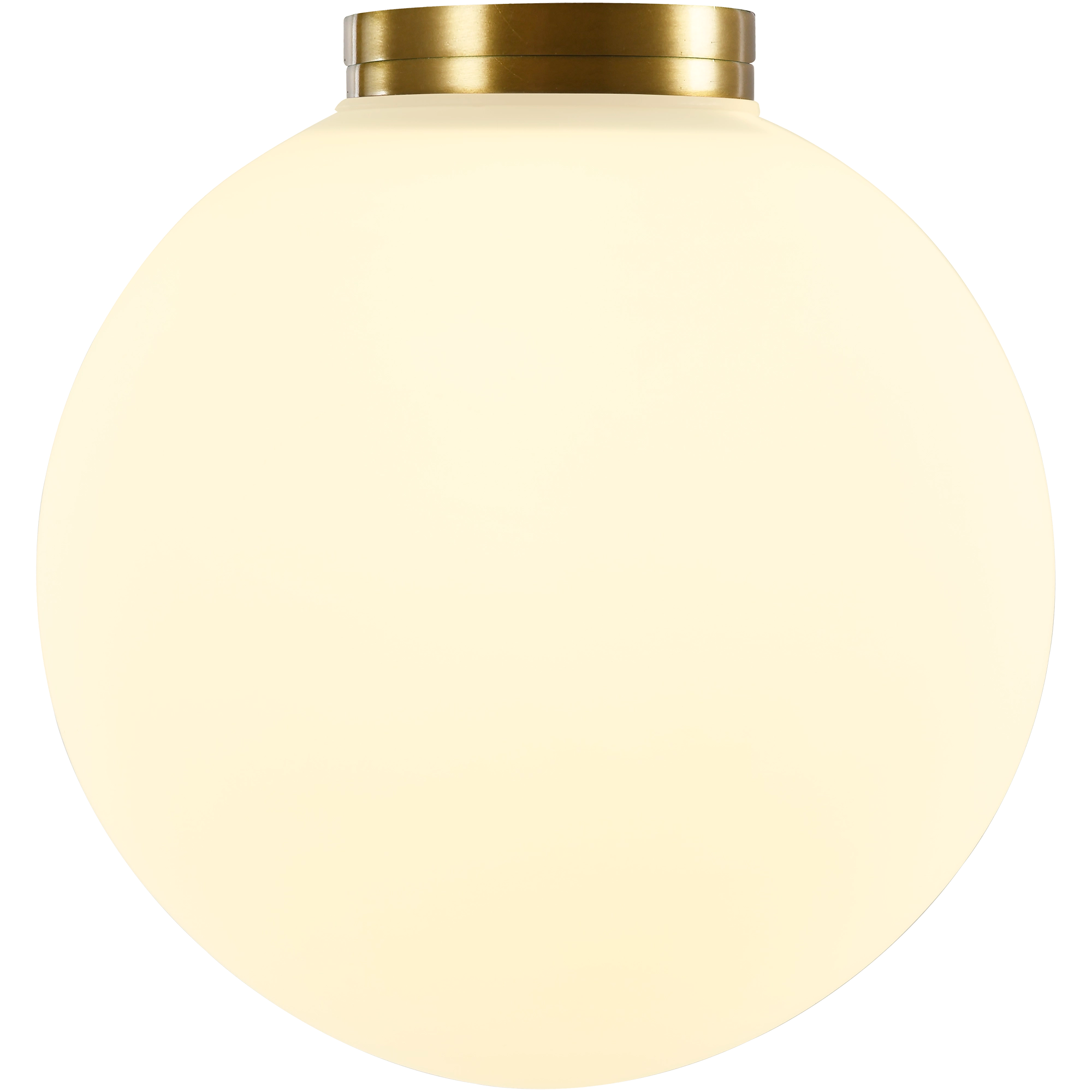 Crest Orb Ø140 Wall Light G9 Brass with Opal IP44