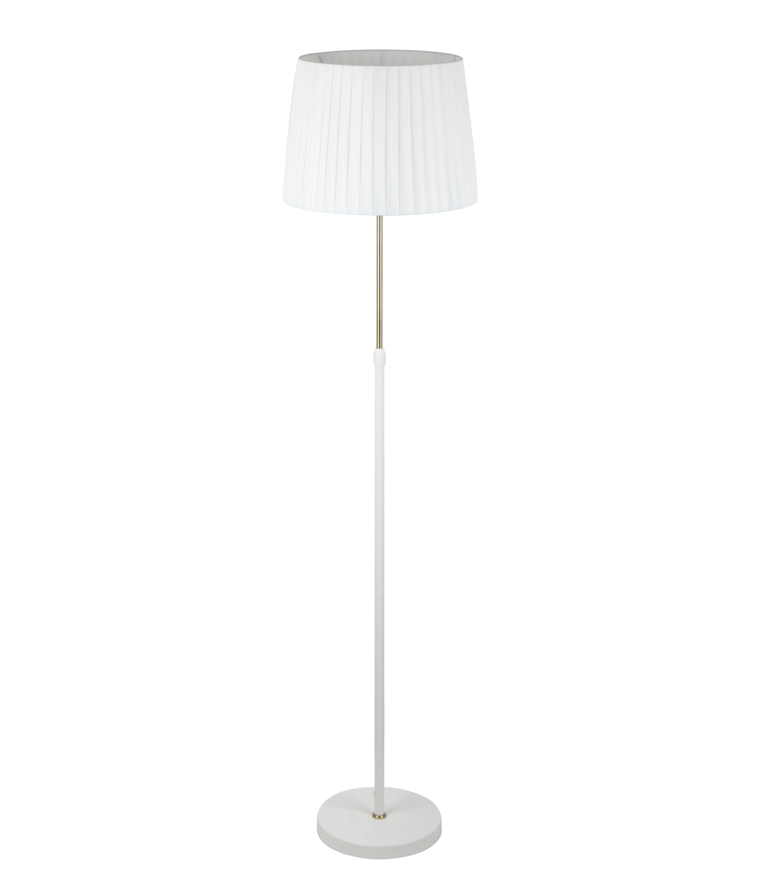 CRECER: Interior Slanted Pleated Shade Height Adjustable Floor Lamps