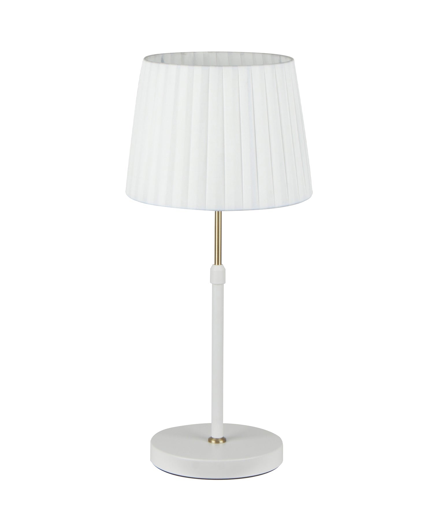 CRECER: Interior Slanted Pleated Shade Height Adjustable Table Lamps