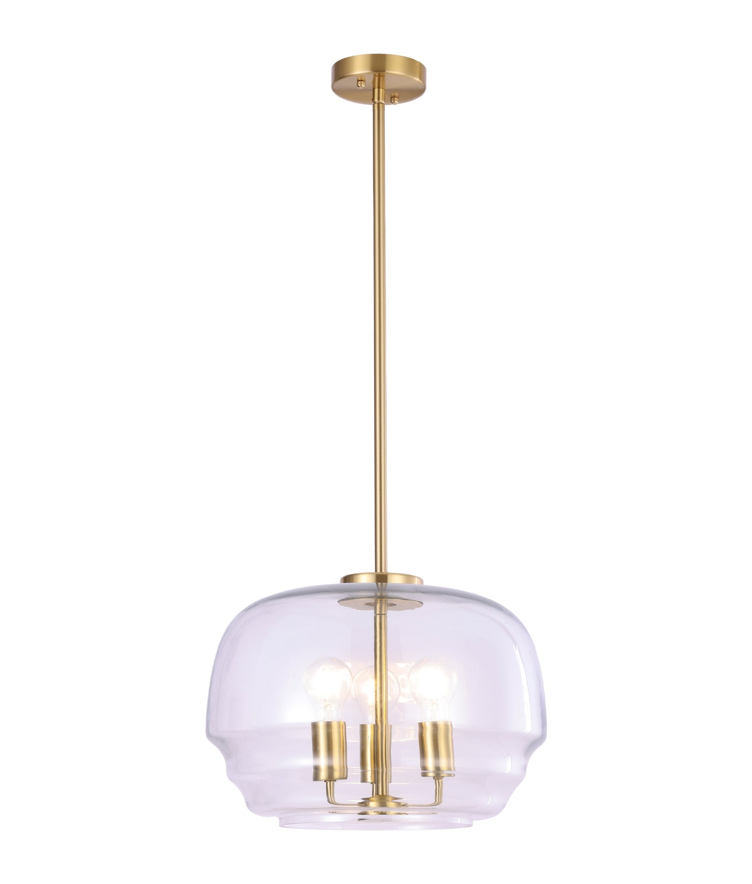 CUAD: Interior Clear Wine Glass Shape Glass Shade Pendant Light